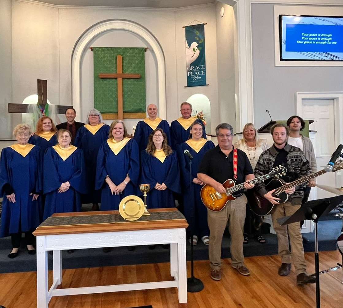 Chancel Choir standing together